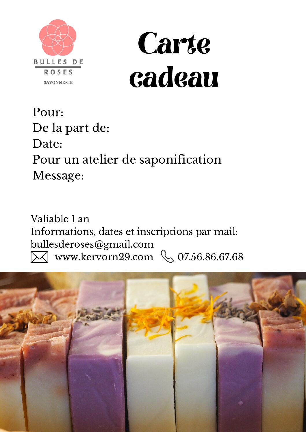 Carte cadeau Atelier Saponification